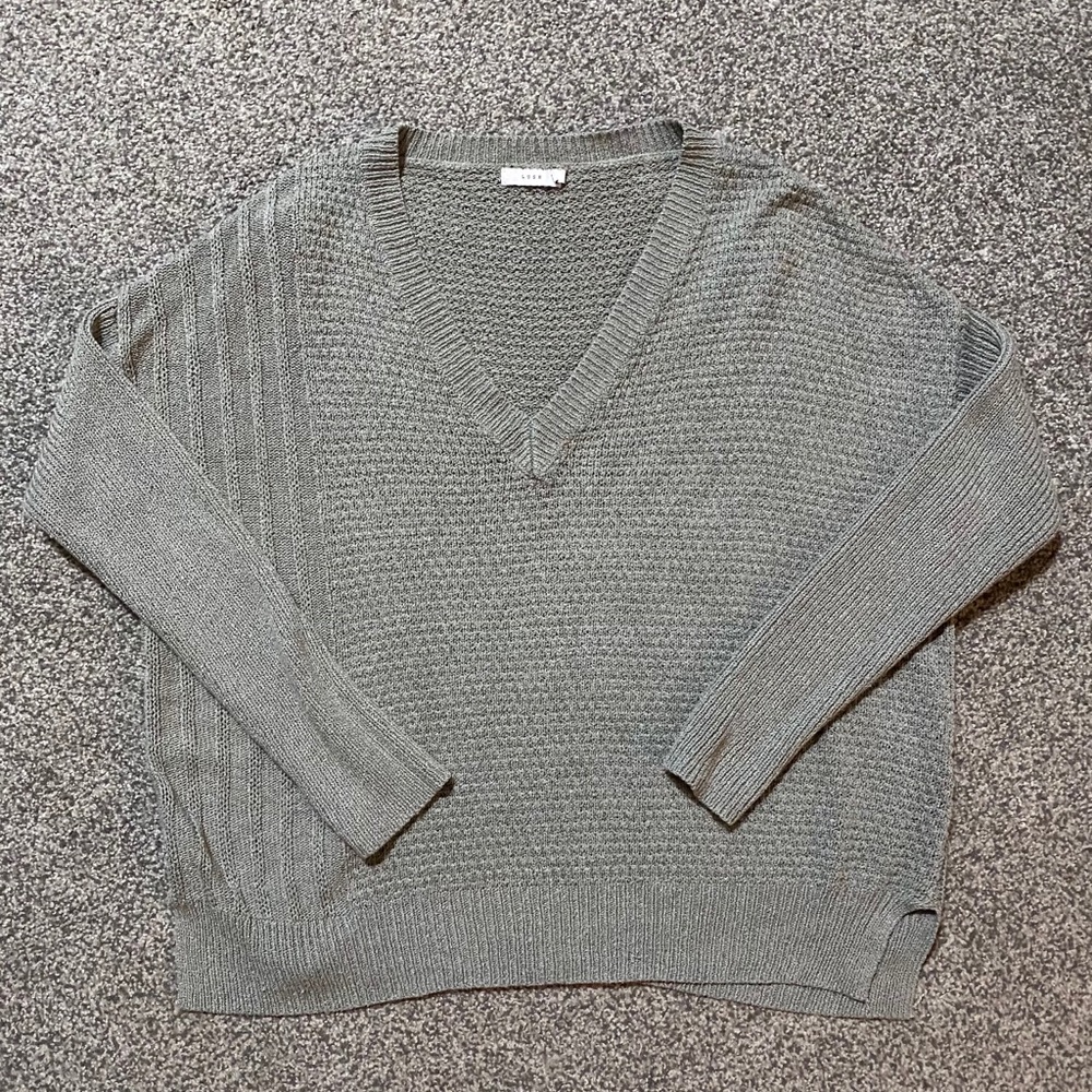 Grey V neck Sweater